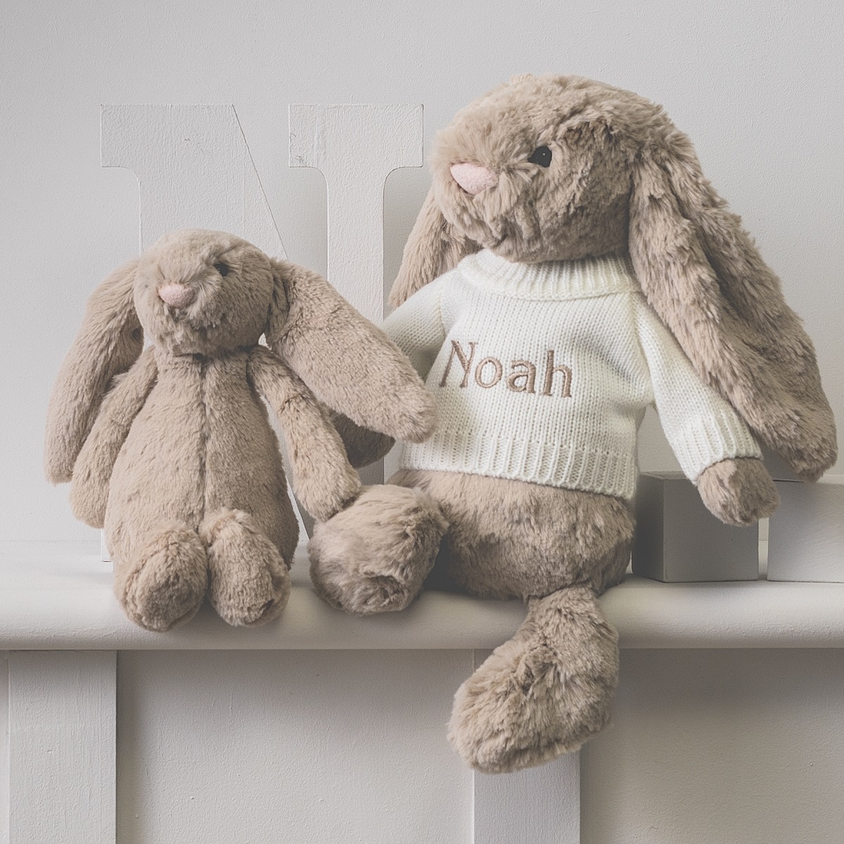 Personalised Jellycat Beige Bashful Bunny Soft Toy | That's Mine ...