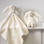 Personalised Jellycat bashful bunny soother and soft toy gift set in pale blue or cream Comforters and Soothers 4