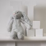 Personalised Jellycat bashful bunny silver soother and soft toy gift set Comforters and Soothers 5