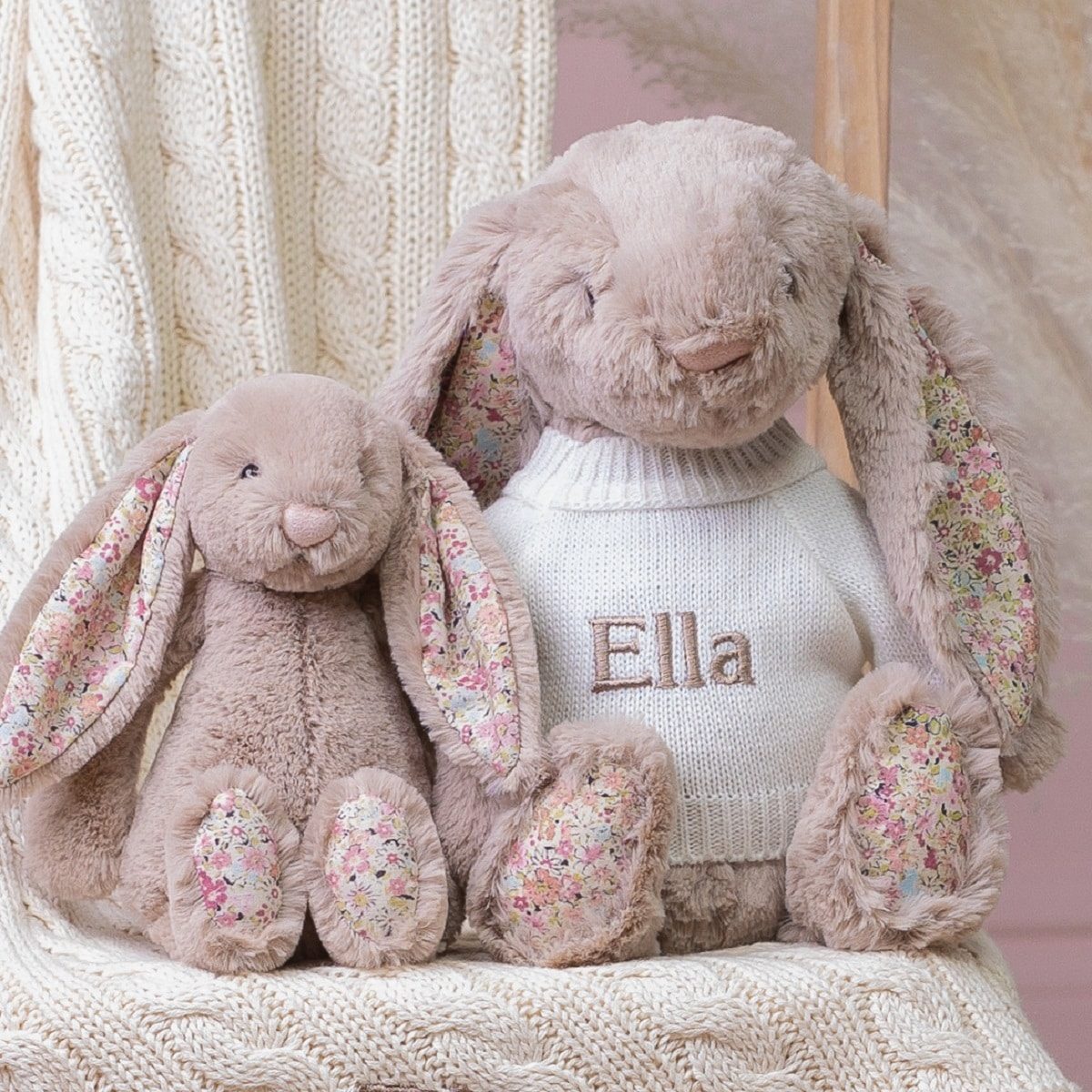 jellycat blossom bunny personalised