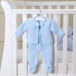 Dandelion blue personalised knitted jacket and leggings set Baby Wear 4