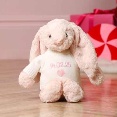 Personalised Jellycat blush pink bashful bunny soft toy Personalised Soft Toys 2