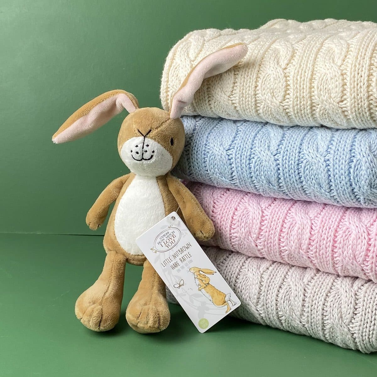Toffee Moon personalised luxury baby blanket and Little Nutbrown Hare ...