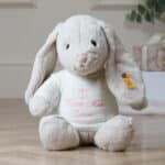 Personalised Christening Baptism Steiff hoppie large rabbit Christening Gifts 3