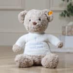 Personalised Christening Baptism Steiff honey large teddy bear Christening Gifts 3