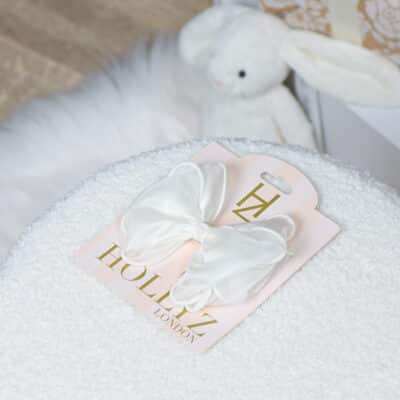 Hollyz ivory organza bow hair clip For Children