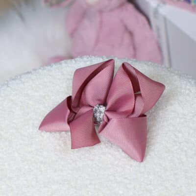 Hollyz rose organza bow hair clip For Children 2