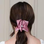 Hollyz rose organza bow hair clip For Children 7