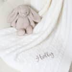 Hollyz personalised luxury pure cashmere pink baby blanket Baby Cashmere 8