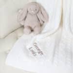 Hollyz personalised luxury pure cashmere pink baby blanket Baby Cashmere 7