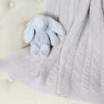 Hollyz personalised luxury pure cashmere grey baby blanket Baby Cashmere 3