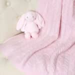 Hollyz personalised luxury pure cashmere pink baby blanket Baby Cashmere 3