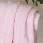 Hollyz personalised luxury pure cashmere pink baby blanket Baby Cashmere 4