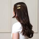 Hollyz princess crown and bow hair clip set For Children 7