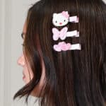 Hollyz cute glitter Kitty hair clip set For Children 4