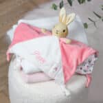 Flopsy bunny personalised pink baby comfort blanket Comforters and Soothers 3