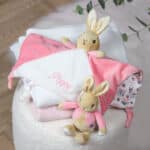 Flopsy bunny personalised pink baby comfort blanket Comforters and Soothers 4