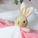 Flopsy bunny personalised pink baby comfort blanket Comforters and Soothers 5