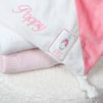 Flopsy bunny personalised pink baby comfort blanket Comforters and Soothers 6