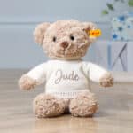 Personalised Steiff honey teddy bear medium soft toy Baby Shower Gifts 3