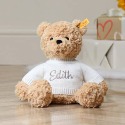 Personalised Steiff Jimmy teddy bear medium soft toy Baby Shower Gifts