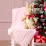 Hollyz personalised baby’s first Christmas luxury pure cashmere pink baby blanket Baby Cashmere 4