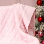 Hollyz personalised baby’s first Christmas luxury pure cashmere pink baby blanket Baby Cashmere 5