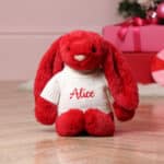 Personalised Jellycat medium bashful luxe Scarlett Christmas bunny Christmas Gifts 3