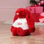 Personalised Jellycat medium bashful luxe Scarlett Christmas bunny Christmas Gifts 4