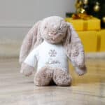 Personalised Jellycat Christmas snowflake beige bashful bunny Christmas Gifts 3