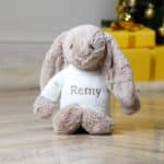 Personalised Jellycat Christmas snowflake beige bashful bunny Christmas Gifts 4