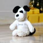 Personalised Jellycat Bashful black and cream puppy soft toy Christmas Gifts 4