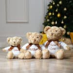 Personalised Keeleco recycled Dougie bear soft toy in three sizes Christmas Gifts 3