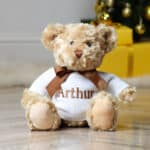 Personalised Keeleco recycled Dougie bear soft toy in three sizes Christmas Gifts 6