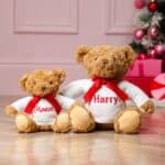 Personalised keeleco recycled Christmas teddy bear soft toy in small or large Christmas Gifts 3