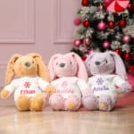 Personalised Max & Boo large Christmas Snowflake bunny soft toy Christmas Gifts 3