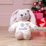 Personalised Max & Boo large Christmas Snowflake bunny soft toy Christmas Gifts 5