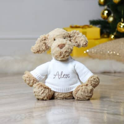 Personalised Jellycat fuddlewuddle puppy soft toy Christmas Gifts