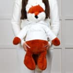 Personalised Jellycat HUGE bashful fox cub soft toy with white hoodie Christmas Gifts 4