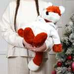 Personalised Jellycat HUGE bashful fox cub soft toy with white hoodie Christmas Gifts 3