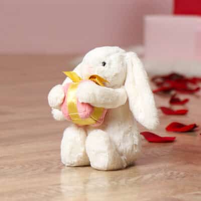 Jellycat bashful bunny with present small soft toy Baby Shower Gifts 2