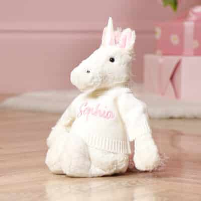 Personalised Jellycat Bashful cream unicorn soft toy Christmas Gifts 2