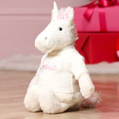 Personalised Jellycat Bashful cream unicorn soft toy Personalised Soft Toys 2