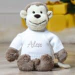 Personalised Jellycat beige bashful monkey soft toy Jellycat 3