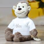 Personalised Jellycat beige bashful monkey soft toy Jellycat 4