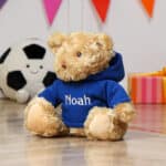 Personalised Keeleco medium Dougie bear with blue hoodie Birthday Gifts 5