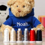 Personalised Keeleco medium Dougie bear with blue hoodie Birthday Gifts 6