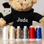 Personalised Keeleco medium Dougie bear with black hoodie Birthday Gifts 6