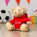 Personalised Keeleco medium Dougie bear with red hoodie Birthday Gifts 5