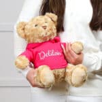 Valentines personalised Keeleco recycled large Dougie bear with hoodie Keel Toys 5